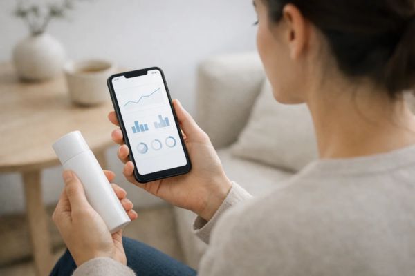 Minimalistische blokken illustreren AI-gedreven softwareontwikkeling en modulaire opbouw.